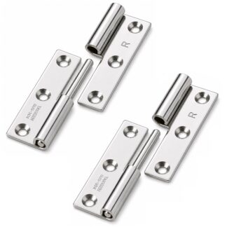 2 kusy vysoce kvalitního plakátového pantu, vyrobeného z nerezové oceli SUS304, nosnost: 7 kg (16 lbs), 50 mm (1-31/32"), verze: vpravo, B-1004-3-R. Robustní zvedací panty pro dveře, údržbové poklopy a mnoho dalšího, od TAKIGEN (Japonsko)