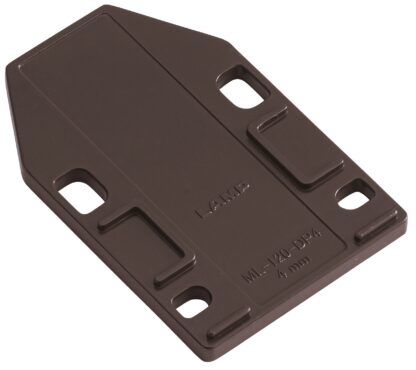 4 kusy distanční desky, vyrobené z polyacetalu, povrch: hnědý, 70 mm (2-3/4"), ML-120-DP4-BR. Kompenzační deska pro magnetické západky ML-120BR, ML-120W a ML-120BL od Sugatsune, Sugatsune / LAMP® (Japonsko) - Obrázek 5