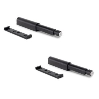 2 kusy elegantních západek, povrch: černý, 62 mm (2-7/16"), verze: nemagnetická, 2033817. Robustní zavírání push-to-open pro nábytková dvířka, dvířka skříněk, klapky a mnoho dalšího, od EMUCA