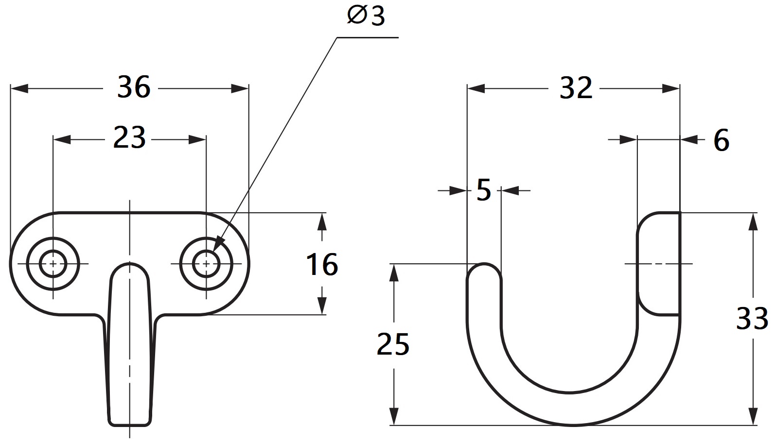 Vysoce kvalitní nerezový hák, vyrobený z masivní nerezové oceli, nosnost: 20 kg, 33 mm (1-19/64"), EP-40. Nerezové nástěnné háčky na věšáky na kabáty, koupelnu, venkovní prostory, bazén a mnoho dalšího, od Sugatsune / LAMP® (Japonsko) - Obrázek 2