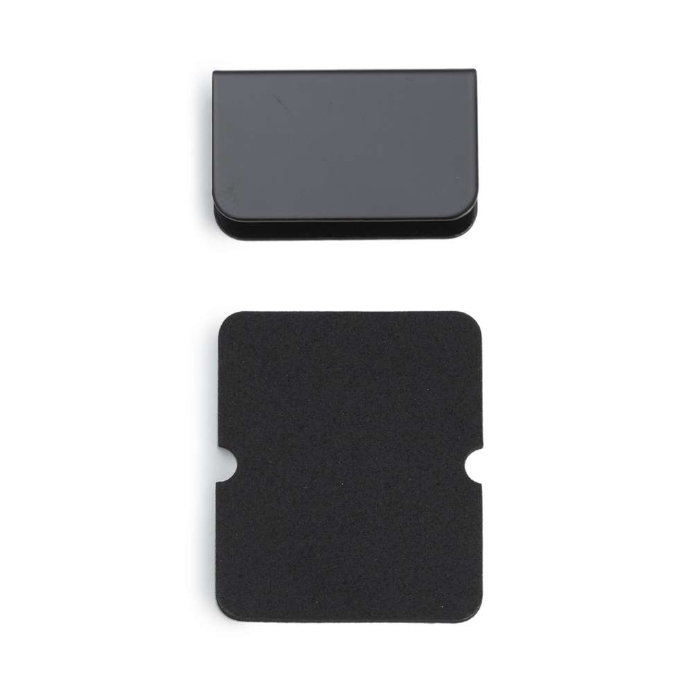 Gegenplatte für Glasstärke 6 mm (15/64″) K-110B und K-110-P6, 35 mm (1-3/8″) von Sugatsune, schwarz. Produktbild