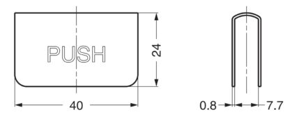 Protiplech pro tloušťku skla 6 mm, vyrobený z oceli, povrch: černý, 40 mm (1-37/64"), K-130B a K-130-P6. Protějšek na dvířka vitríny, magnetický mucholapač a mnoho dalšího, od Sugatsune / LAMP® (Japonsko) - Obrázek 2