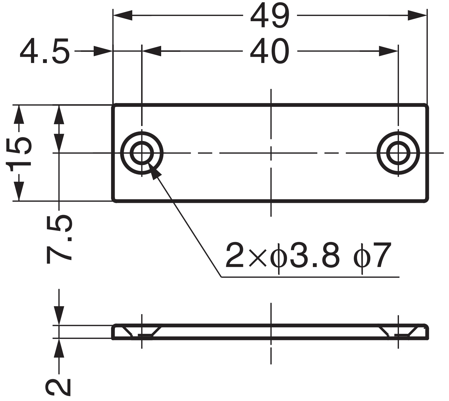 4ks korozivzdorná magnetická protideska potažená nerezovou ocelí SUS304 (V2A), MC-JM49. Nerezový magnetický protějšek pro magnetické západky, magnetický zámek, dvířka skříněk a mnoho dalšího, od Sugatsune / LAMP® (Japonsko) - Obrázek 2
