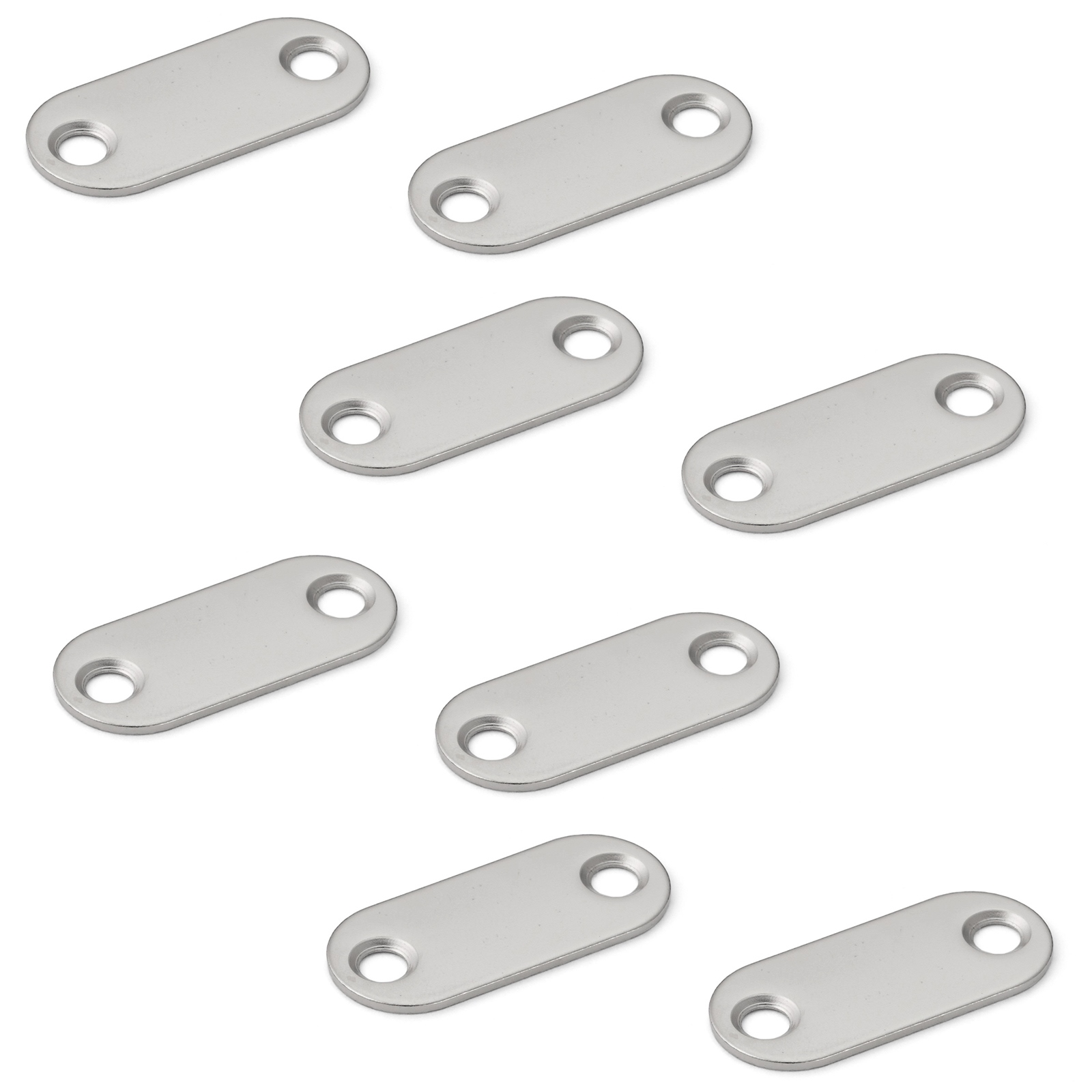 8ks dlouhá oválná magnetická protideska se 2 zapuštěnými otvory, MC-YN001U, 35mm (1-3/8"), od Sugatsune, poniklovaná. Obrázek produktu