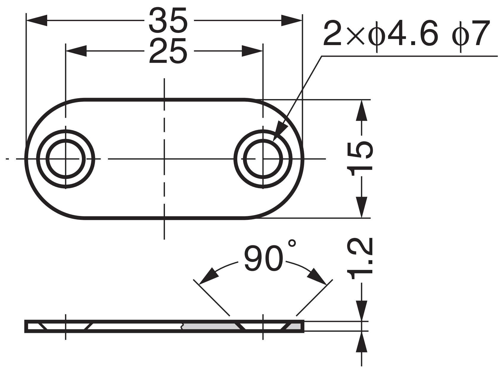 8 ks dlouhá oválná magnetická protideska se 2 zapuštěnými otvory, povrch: poniklovaný, 35 mm (1-3/8"), MC-YN001U. Magnetický protějšek pro magnetické západky, magnetický zámek, dveře skříně a mnoho dalšího, od Sugatsune / LAMP® (Japonsko) - Obrázek 2