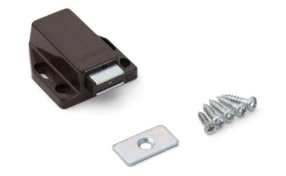 2 kusy vysoce kvalitních magnetických západek, včetně protidesky, povrch: hnědý, 38 mm (1-1/2"), ML-80BR. Otvírač dveří push-to-open pro nábytková dvířka, dvířka skříněk a mnoho dalšího, od Sugatsune / LAMP® (Japonsko) - Image 5