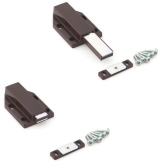 2 kusy magnetických západek, včetně protidesky ML-120BR, 38 mm (1-1/2") od Sugatsune, hnědá, verze: s dlouhým pístem.  Obrázek produktu