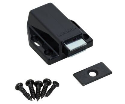 2 kusy vysoce kvalitních magnetických západek, včetně protidesky, povrch: černý, 38 mm (1-1/2"), ML-80BL. Otvírač dveří push-to-open pro nábytková dvířka, dvířka skříněk a mnoho dalšího, od Sugatsune / LAMP® (Japonsko) - Obrázek 5