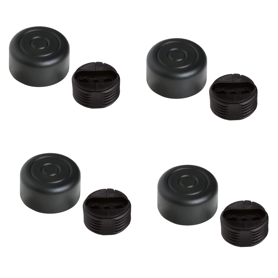 4 kusy robustního nábytkového nastavovače, B571-25-BK, průměr: ⌀25 mm, od Kojima, nosnost: 600 kg (1323 lbs), černý, verze: standardní. Obrázek produktu