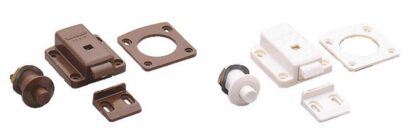 Zavírání tlačítkem pro silná nábytková dvířka od 22 do 25 mm, povrch: hnědá, SL-B251-BR. Push-Latch pro přestavbu karavanu, interiér jachty, karavanový nábytek a mnoho dalšího, od Sugatsune / LAMP® (Japonsko) - Image 5