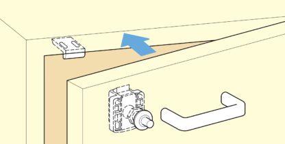 Zavírání tlačítkem pro silná nábytková dvířka od 22 do 25 mm, povrch: slonová kost, SL-B251-I. Push-Latch pro přestavbu karavanu, interiér jachty, karavanový nábytek a mnoho dalšího, od Sugatsune / LAMP® (Japonsko) - Image 5