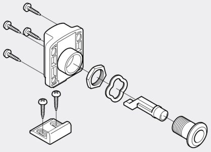 Zavírání tlačítkem pro silná nábytková dvířka od 22 do 25 mm, povrch: slonová kost, SL-B251-I. Push-Latch pro přestavbu karavanu, interiér jachty, karavanový nábytek a mnoho dalšího, od Sugatsune / LAMP® (Japonsko) - Image 3