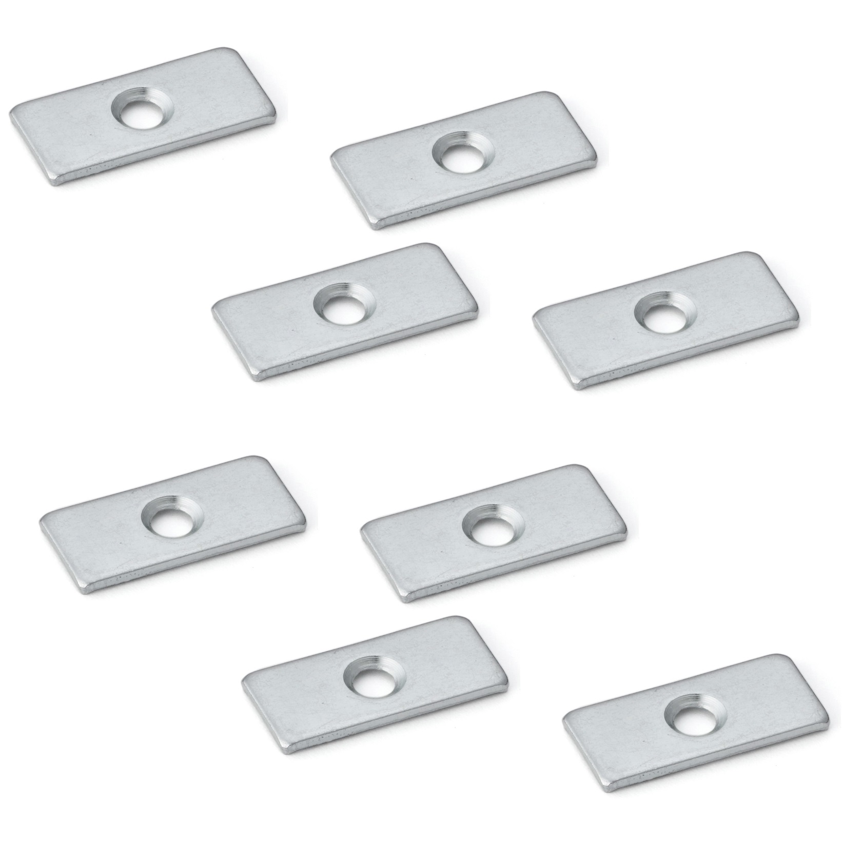 8 dílů obdélníkové desky s zapuštěným otvorem, SP0207, velikost: 26 mm, od Sugatsune, chroman zinečnatý. Obrázek produktu