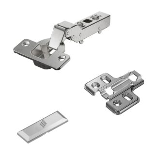 Nerezový pánt, podpěra: polo-odpočinková, 9289592, od Hettich, design: montážní deska s rozestupem 0 mm. Obrázek produktu