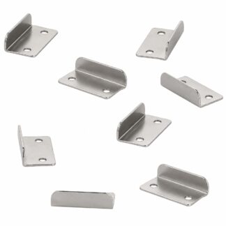 8 kusů vysoce kvalitního zámkového držáku, vyrobených z oceli, povrch: niklovaný, 30 mm (1-3/16"), 14.01.064-1. Robustní západka pro zámky nábytku, zámky skříněk, šroubovací zámek, dveře skříně a mnoho dalšího, od SISO Denmark