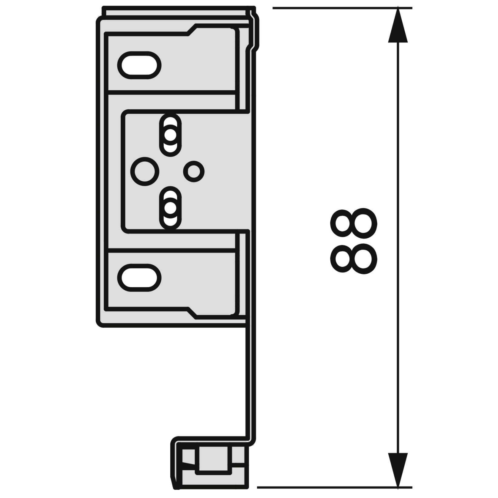 Sada zásuvek, s extra tenkými rámy, výška: 88 mm (3-15/32"), povrch: antracitově šedá, 500 mm (19-11/16"), verze: částečný výsuv s tlumením, 3275435. sada zásuvek na kuchyňský nábytek a mnoho dalšího, EMUCA - Obrázek 3