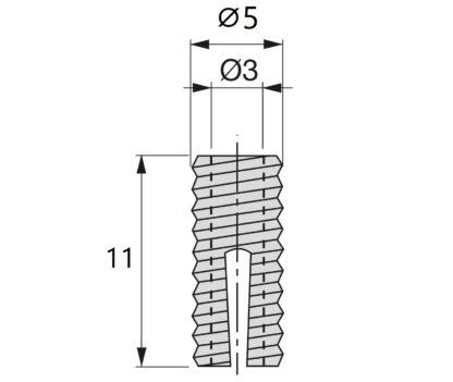 20dílné robustní pouzdro pohonu vhodné pro šrouby ⌀3 mm, vyrobené z nylonu (PA), 11 mm (7/16"), 9003620. Praktické rozšiřovací pouzdro pro připojení nábytku, montáž do korpusu, montáž na polici a mnoho dalšího, od EMUCA - Image 2