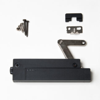 Měkké uchycení klapek, povrch: černé, kompaktní CSD-10-TV-L-BL, od Sugatsune / LAMP (Japonsko)