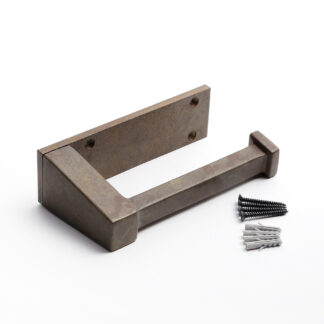 Vysoce kvalitní mosazný držák na toaletní papír, povrchová barva: hnědobronzová, sériově starý odlitek, PXB-AC07-111-BR, od Sugatsune / LAMP (Japonsko)